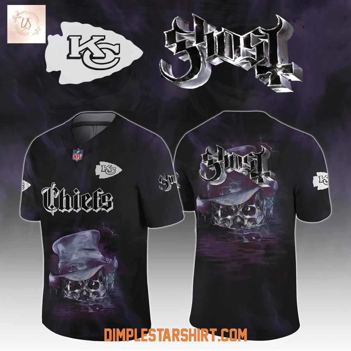 Kansas City Chiefs x Ghost Skeletour World Tour 2025 Football Jersey Kansas City Chiefs x Ghost Skeletour World Tour 2025 Football Jersey