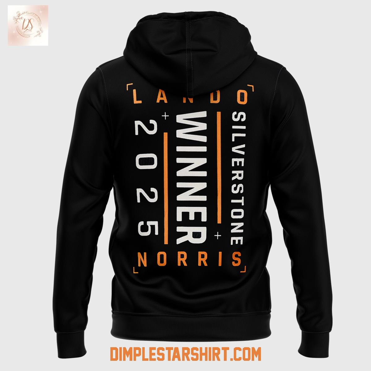 Lando Norris McLaren Silverstone Win 2025 Black Hoodie Shirt Lando Norris McLaren Silverstone Win 2025 Black Hoodie Shirt