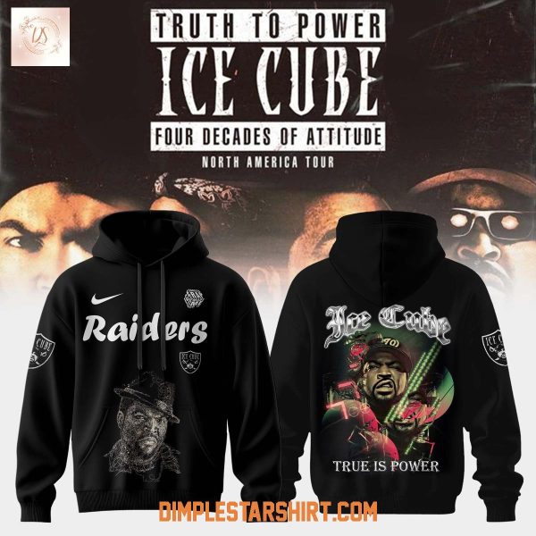 Las Vegas Raiders x Ice Cub 4 Decades Of Attitude Tour 2025 Hoodie Shirt