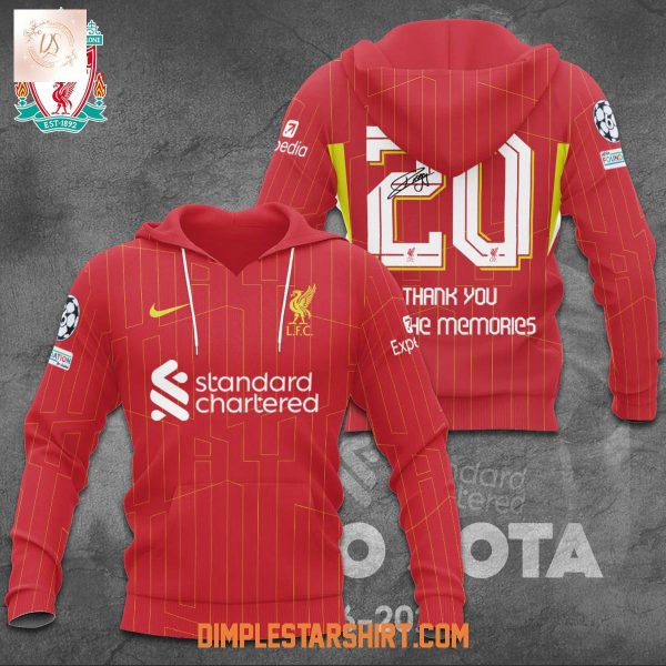 Liverpool FC Diogo Jota 20 Thank You For The Memories Hoodie Shirt