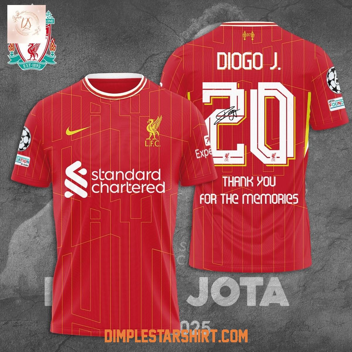 Liverpool FC Diogo Jota 20 Thank You For The Memories Hoodie Shirt Liverpool FC Diogo Jota 20 Thank You For The Memories Hoodie Shirt