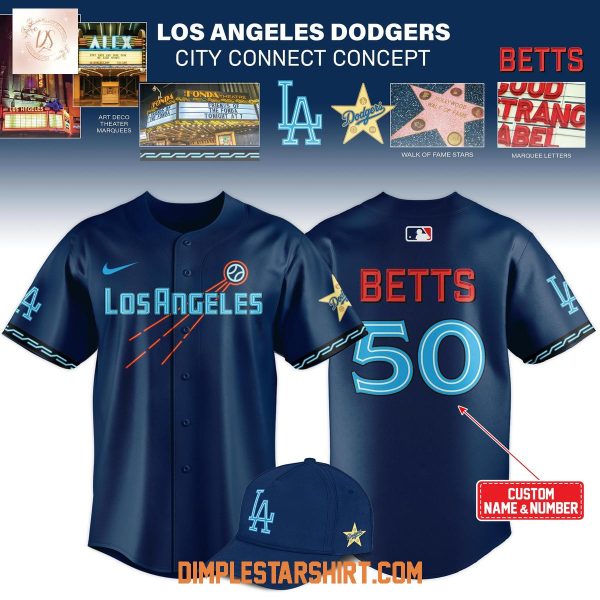Los Angeles Dodgers 2025 New City Connect Personalized Baseball Jersey