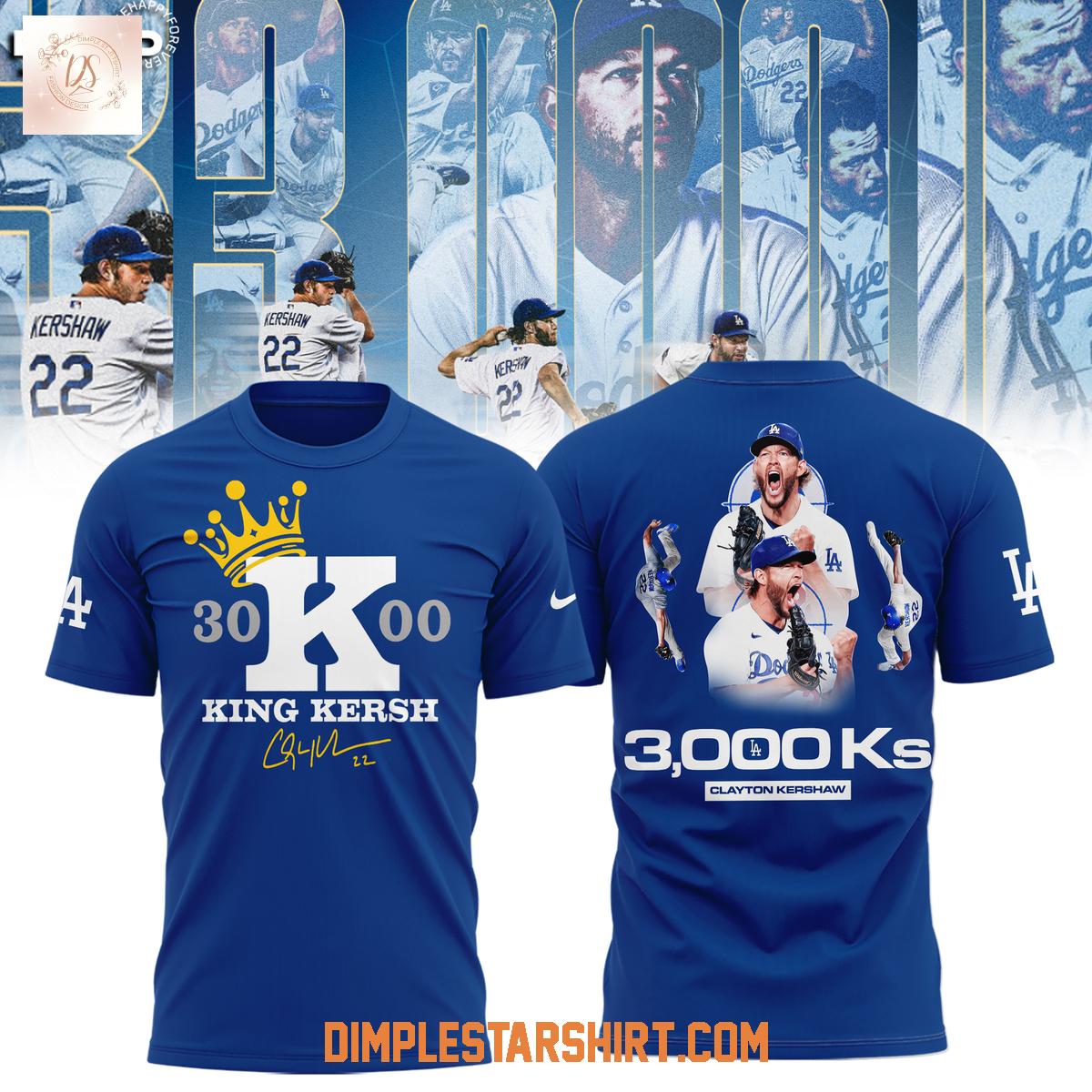 Los Angeles Dodgers Clayton Kershaw Makes History 3000 Strikeout Hoodie Shirt Los Angeles Dodgers Clayton Kershaw Makes History 3000 Strikeout Hoodie Shirt