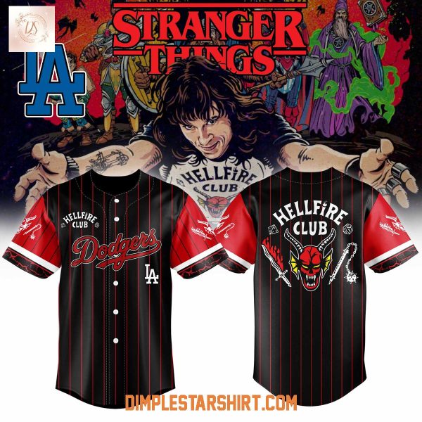 Los Angeles Dodgers Hellfire Club Stranger Things 5 Jersey
