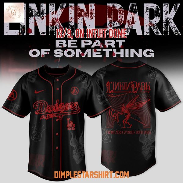 Los Angeles Dodgers Linkin Park From Zero World Tour 2025 Baseball Jersey