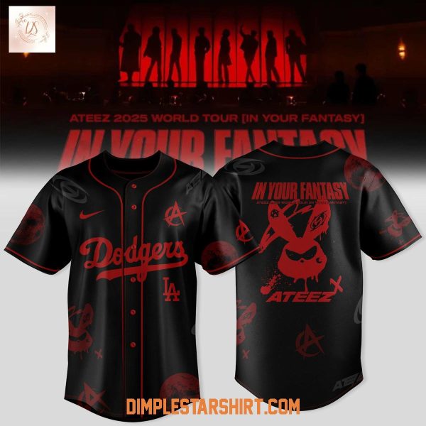 Los Angeles Dodgers x Ateez 2025 World Tour Baseball Jersey