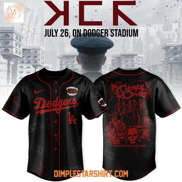Los Angeles Dodgers x Long Live The Black Parade My Chemical Romance Baseball Jersey