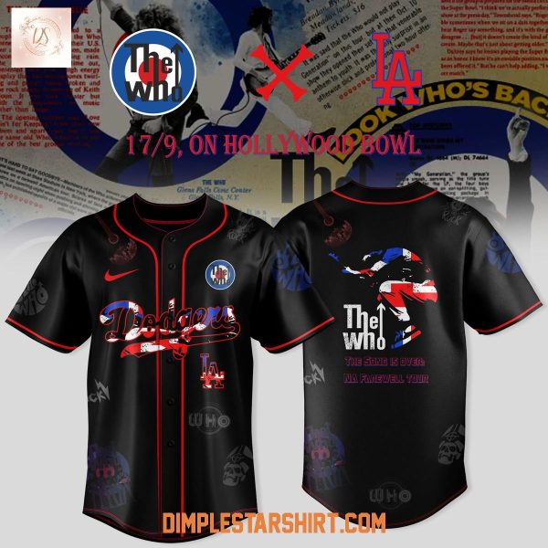 Los Angeles Dodgers x The Who Farewell Tour 2025 Baseball Jersey