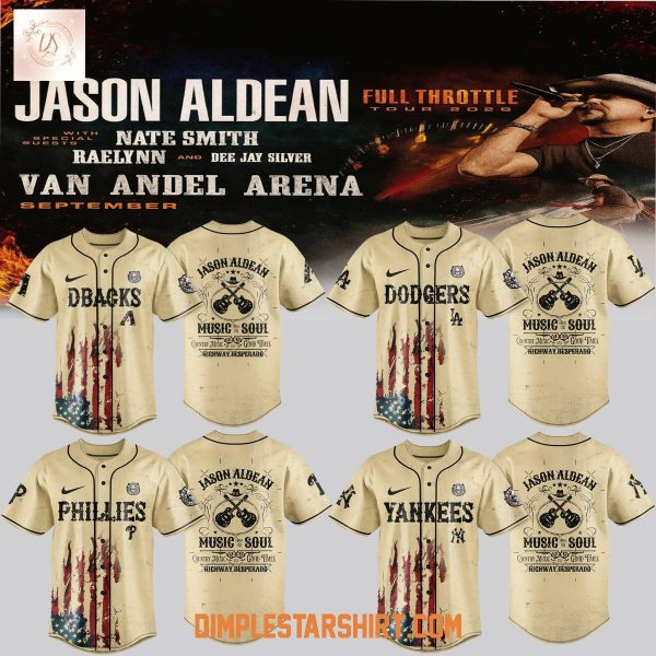 MLB All Teams x Jason Aldean Full Throttle Tour 2025 Jersey