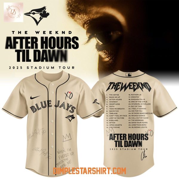 MLB All Teams x The Weeknd After Hours Til Dawn 2025 Tour Jersey
