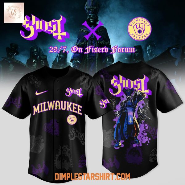 Milwaukee Brewers x Ghost Band World Tour 2025 Baseball Jersey