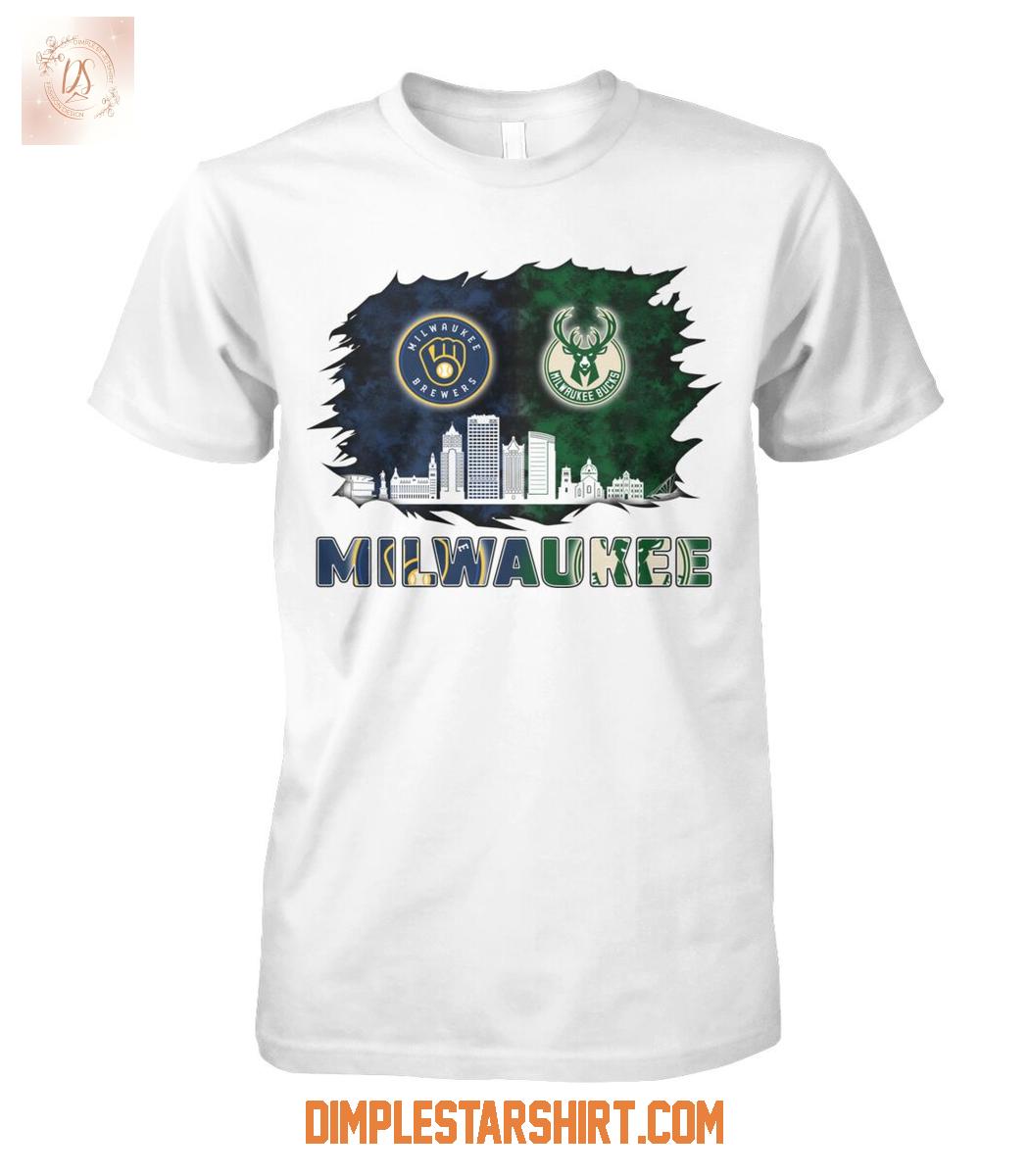 Milwaukee Sport Team Brewers Mix Bucks T Shirt Milwaukee Sport Team Brewers Mix Bucks T Shirt