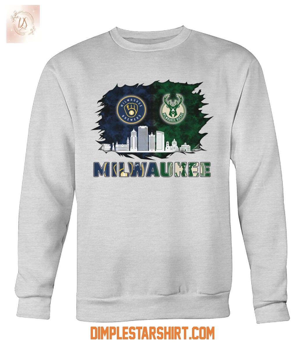 Milwaukee Sport Team Brewers Mix Bucks T Shirt Milwaukee Sport Team Brewers Mix Bucks T Shirt