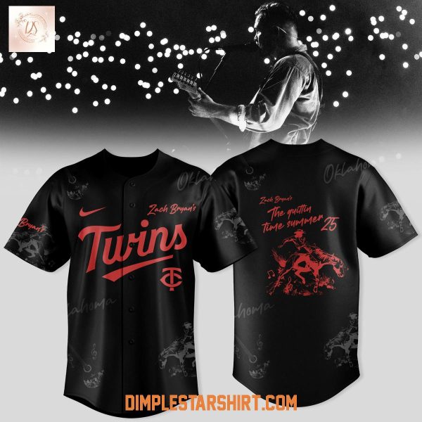 Minnesota Twins Mix Zach Bryan The Quittin Time Tour 2025 Baseball Jersey
