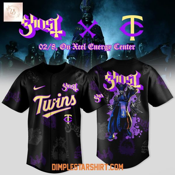Minnesota Twins x Ghost Band World Tour 2025 Baseball Jersey