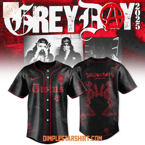 Minnesota Twins x Suicideboys Grey Day Tour 2025 Jersey
