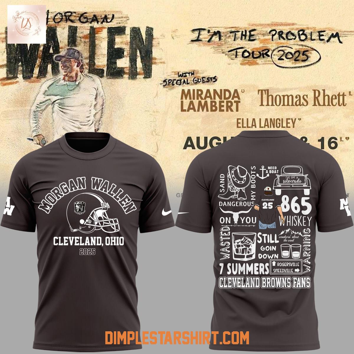 Morgan Wallen x Cleveland Browns Tour 2025 Hoodie T Shirt Morgan Wallen x Cleveland Browns Tour 2025 Hoodie T Shirt