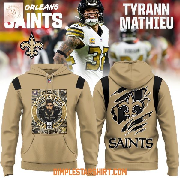 New Orleans Saints Tyrann Mathieu The Honey Badger Hoodie Shirt