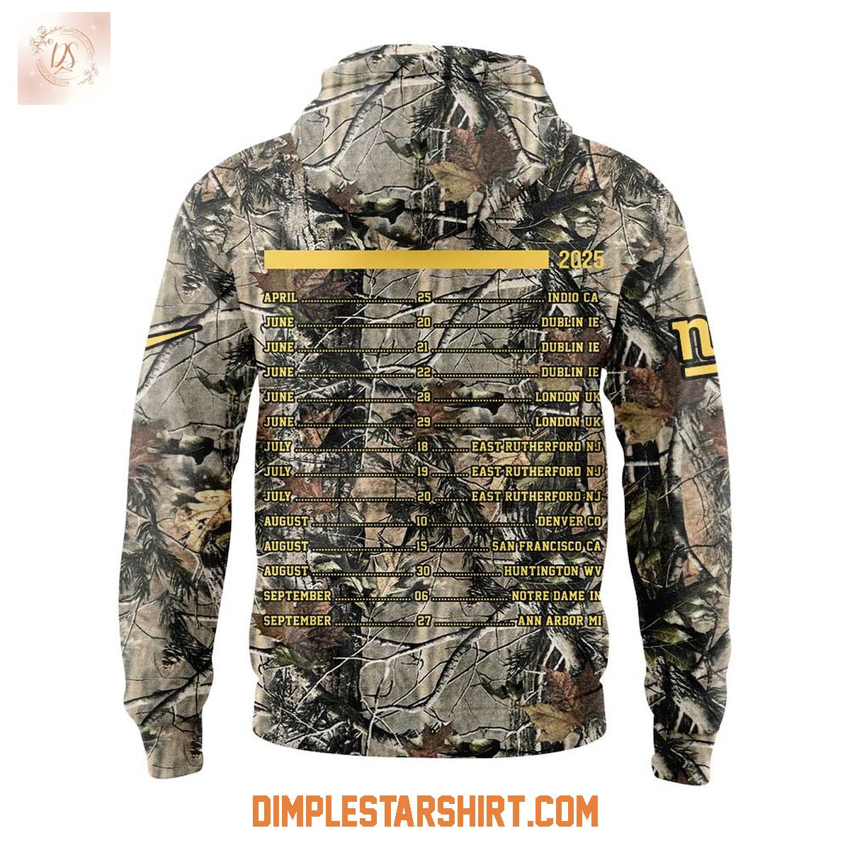 New York Giants x Zach Bryan Tour Camo Hoodie Shirt New York Giants x Zach Bryan Tour Camo Hoodie Shirt