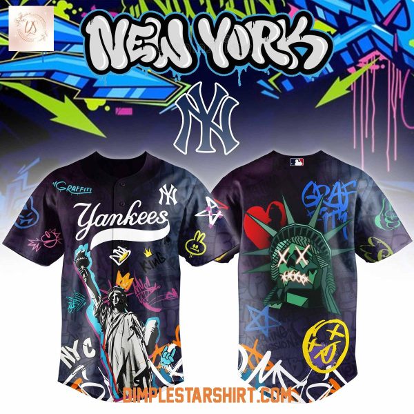 New York Yankees Graffiti Street Style Baseball Jersey