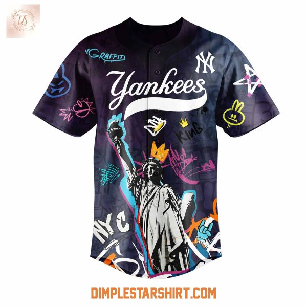 New York Yankees Graffiti Street Style Baseball Jersey