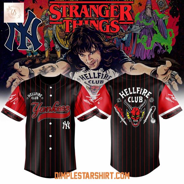 New York Yankees Hellfire Club Stranger Things 5 Jersey