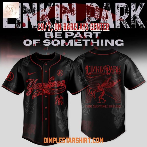 New York Yankees Linkin Park From Zero World Tour 2025 Baseball Jersey
