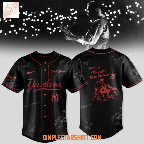 New York Yankees Mix Zach Bryan The Quittin Time Tour 2025 Baseball Jersey