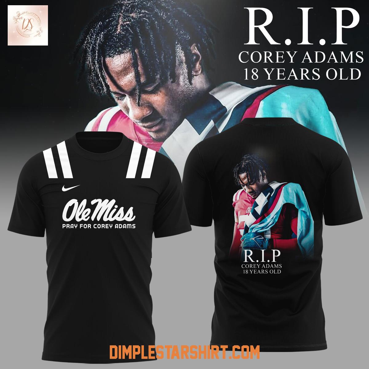 Ole Miss Rebels Pray For Corey Adams Hoodie Shirt Ole Miss Rebels Pray For Corey Adams Hoodie Shirt