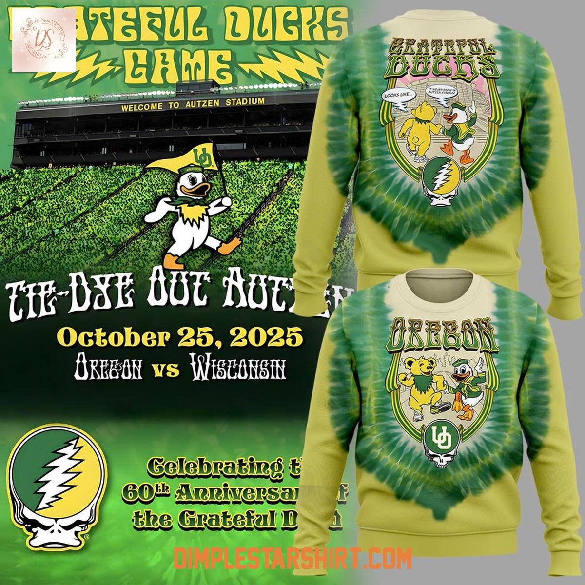Orengon Ducks Celebrating Grateful Dead 60th Anniversary Hoodie T Shirt Orengon Ducks Celebrating Grateful Dead 60th Anniversary Hoodie T Shirt