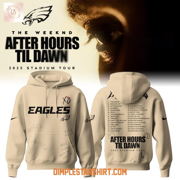 Philadelphia Eagles x The Weeknd After Hours Til Dawn 2025 Tour Hoodie Shirt