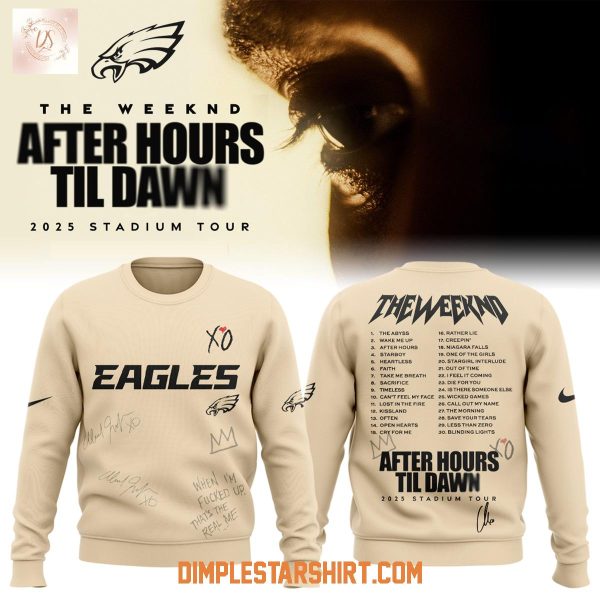 Philadelphia Eagles x The Weeknd After Hours Til Dawn 2025 Tour Hoodie Shirt