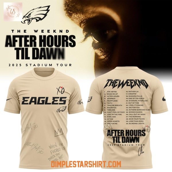 Philadelphia Eagles x The Weeknd After Hours Til Dawn 2025 Tour Hoodie Shirt
