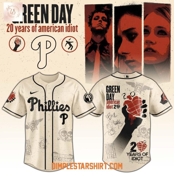 Philadelphia Phillies x Green Day 20 Years Of American Idiot 2025 Jersey