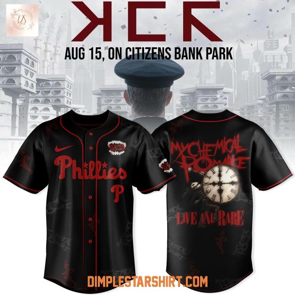 Philadelphia Phillies x Long Live The Black Parade My Chemical Romance Baseball Jersey
