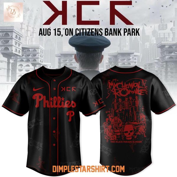 Philadelphia Phillies x Long Live The Black Parade My Chemical Romance Baseball Jersey