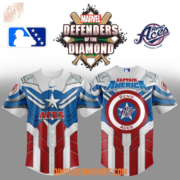 Reno Aces x Captain America 2025 Baseball Jersey