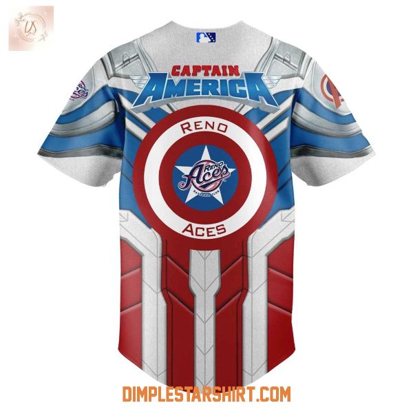 Reno Aces x Captain America 2025 Baseball Jersey