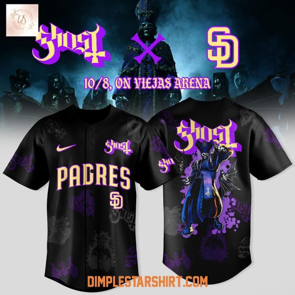 San Diego Padres x Ghost Band World Tour 2025 Baseball Jersey