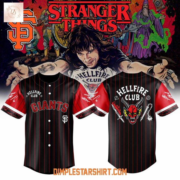 San Francisco Giants Hellfire Club Stranger Things 5 Jersey