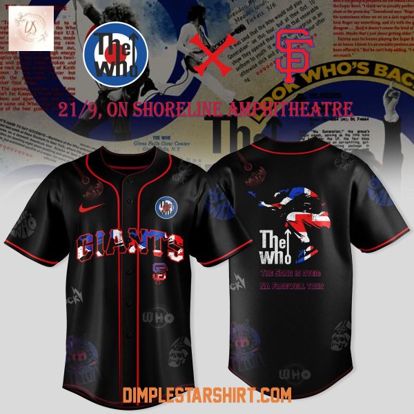 San Francisco Giants x The Who Farewell Tour 2025 Baseball Jersey