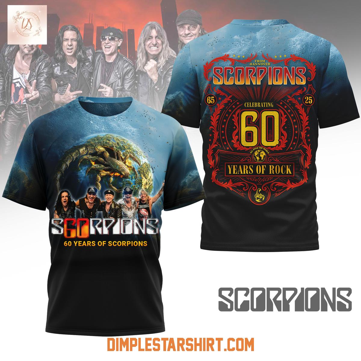 Scorpions Celebrating 60 Years Of Rock Shirt Scorpions Celebrating 60 Years Of Rock Shirt