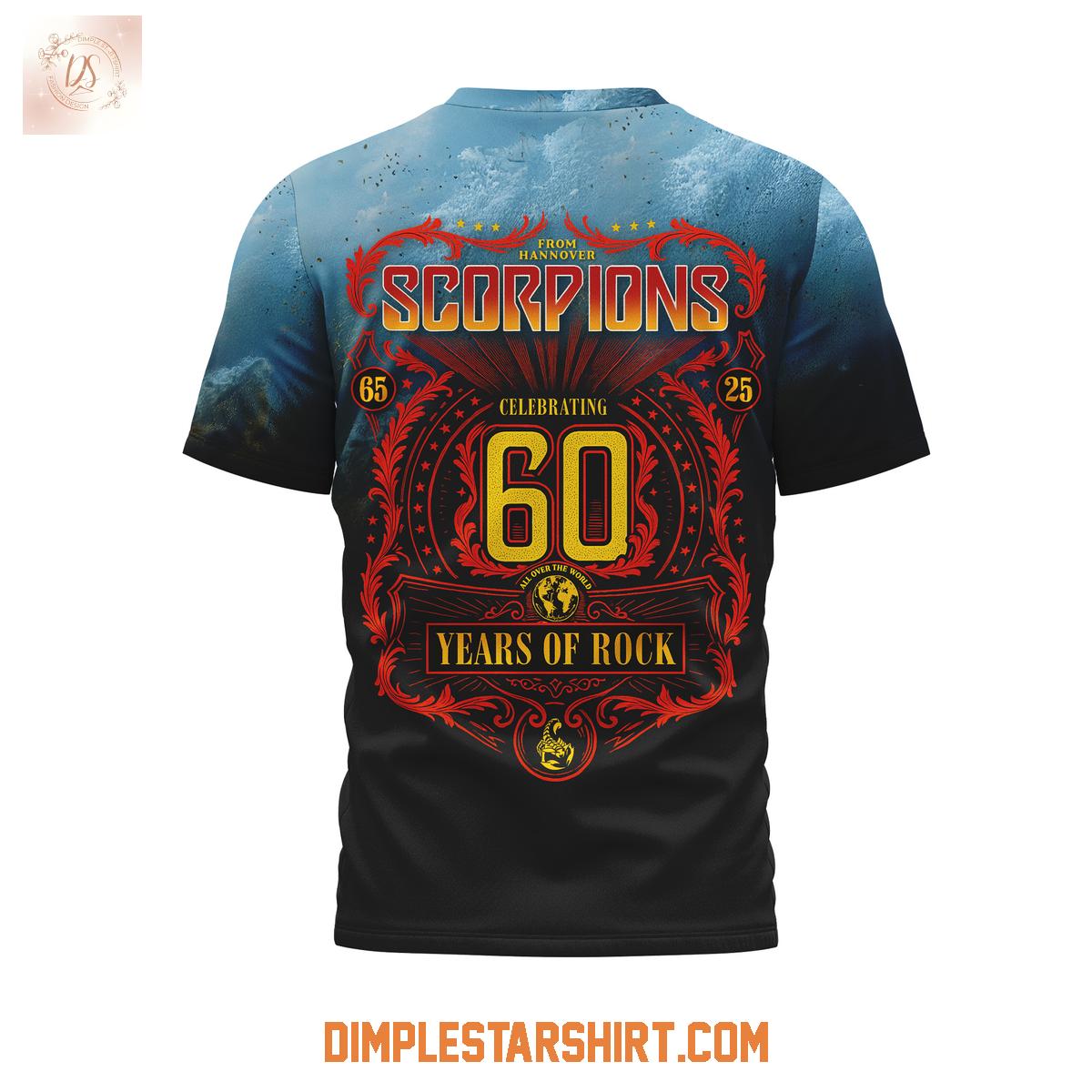 Scorpions Celebrating 60 Years Of Rock Shirt Scorpions Celebrating 60 Years Of Rock Shirt