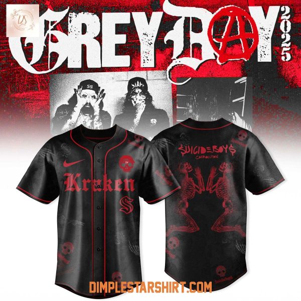 Seattle Kraken x Suicideboys Grey Day Tour 2025 Jersey