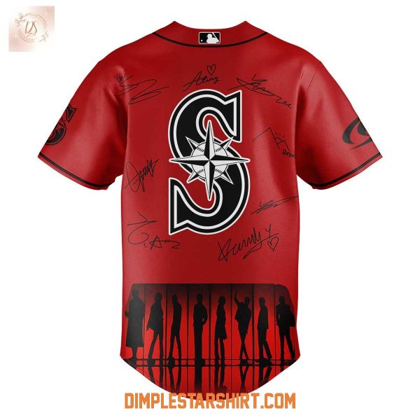 Seattle Mariners Mix Ateez 2025 World Tour Baseball Jersey