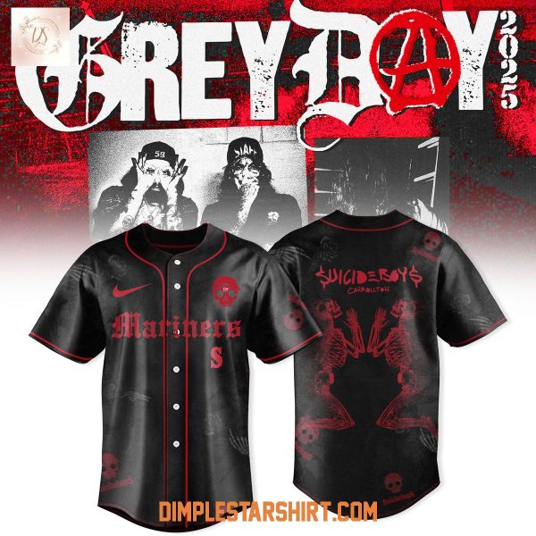 Seattle Mariners x Suicideboys Grey Day Tour 2025 Jersey