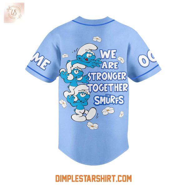 Smurfs We Are Stronger Together Baseball Jersey
