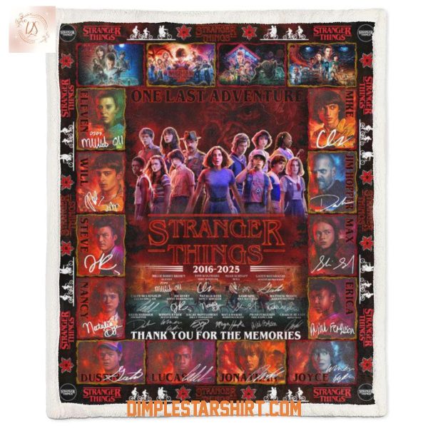 Stranger Things 5 One Last Adventure 2025 Fleece Blanket Quilt