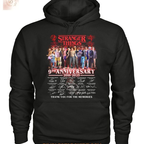 Stranger Things 9th Anniversary 2016 2025 Memories T Shirt