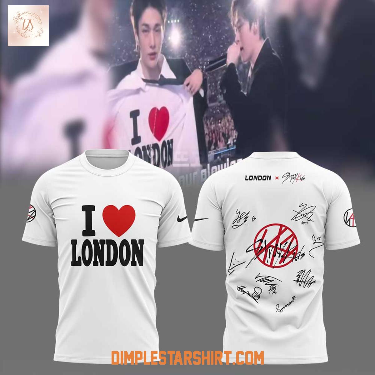 Stray Kids ATE Love London White Hoodie T Shirt Stray Kids ATE Love London White Hoodie T Shirt